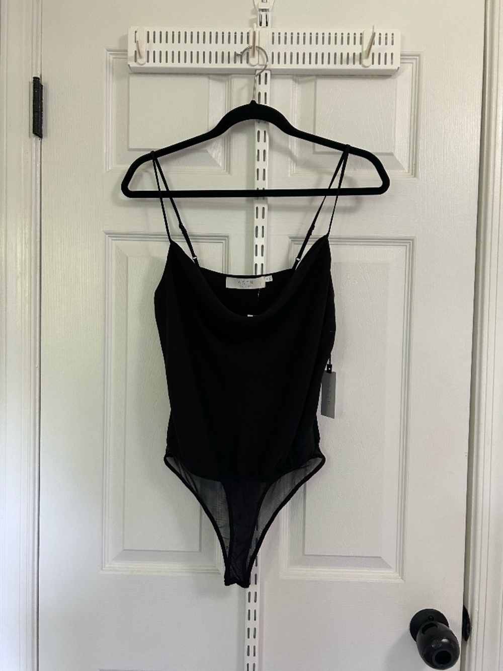 NWT Astr Black Silk Body Suit